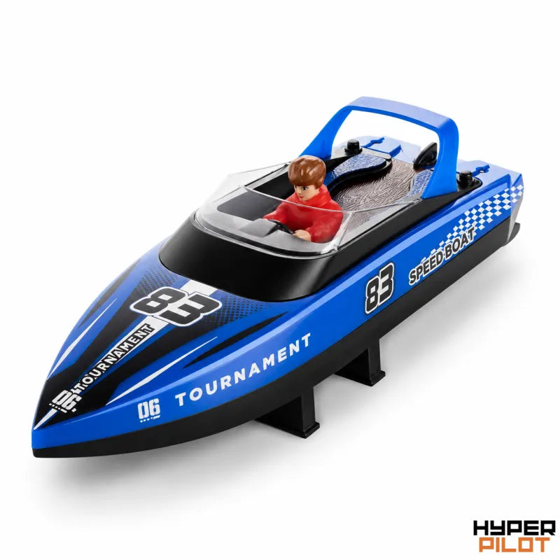 Bateau de course radiocommandé - Bleu